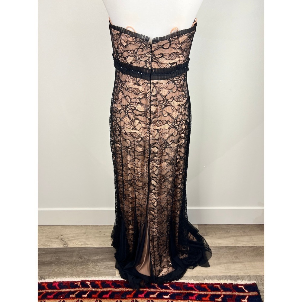 Badgley Mischka Black Lace Mermaid Evening Gown & Bolero Set Size 12 - Picture 6 of 16